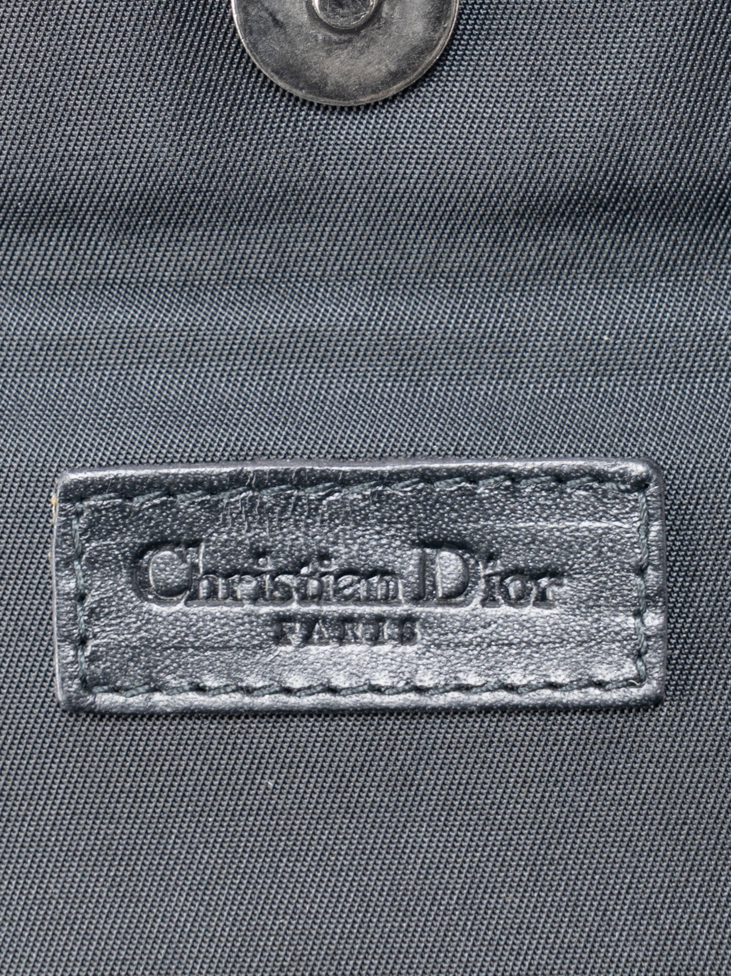 ディオール トロッター バニティバッグ ハンドバッグ キャンバス ブラック シルバー金具