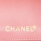 シャネル チョコバー チェーンショルダーバッグ ラムスキン ピンク ゴールド金具