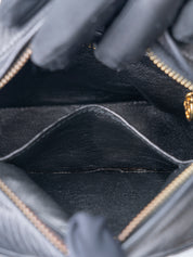 CHANEL V-Stitch Chain Camera Bag Lambskin Black Gold Hardware