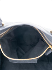 Balenciaga The City 2-Way Handbag Leather Light Gray Gold-Tone Hardware