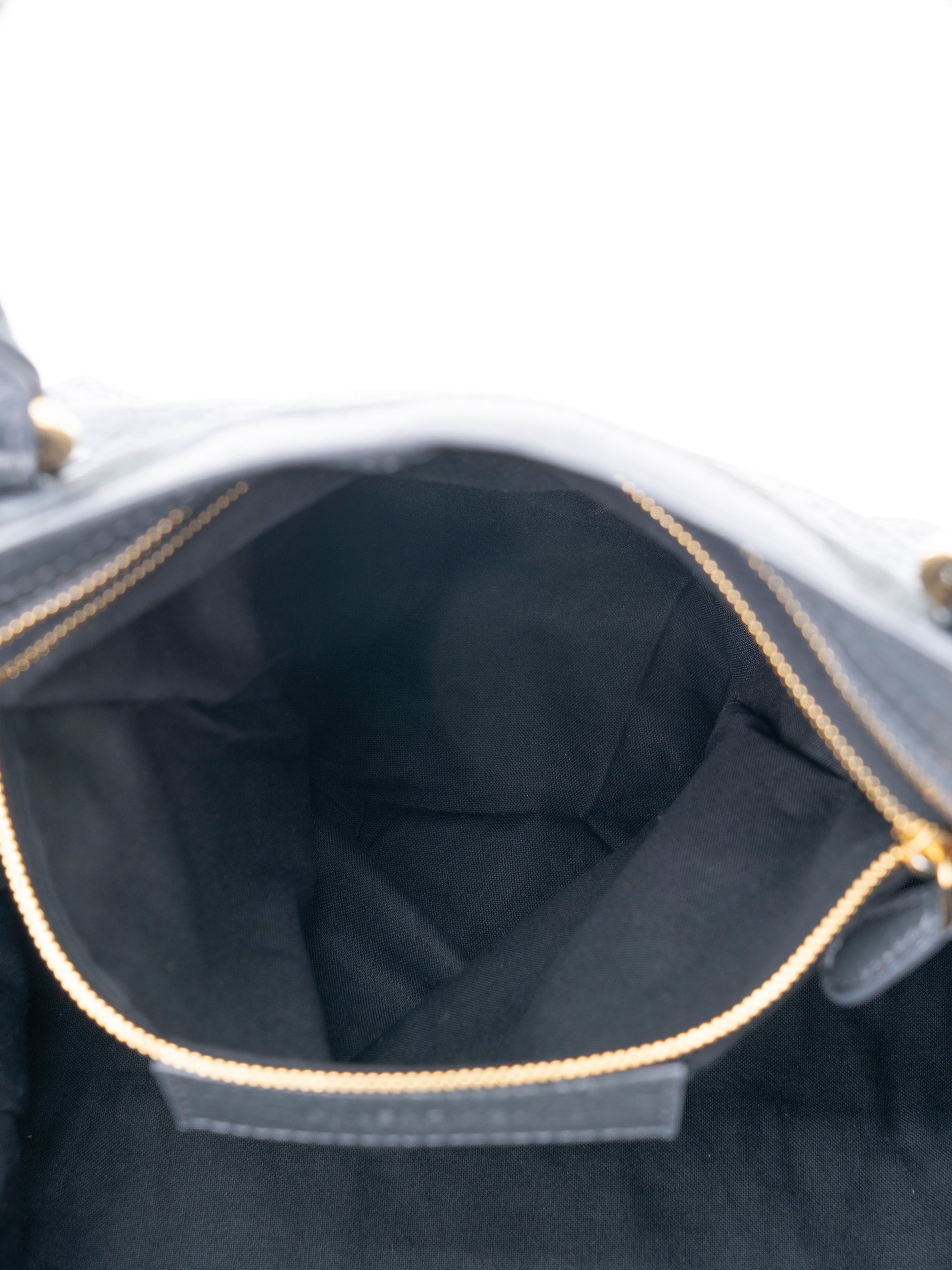 Balenciaga The City 2-Way Handbag Leather Light Gray Gold-Tone Hardware