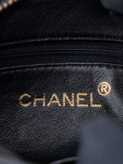 CHANEL V-Stitch Chain Camera Bag Lambskin Black Gold Hardware