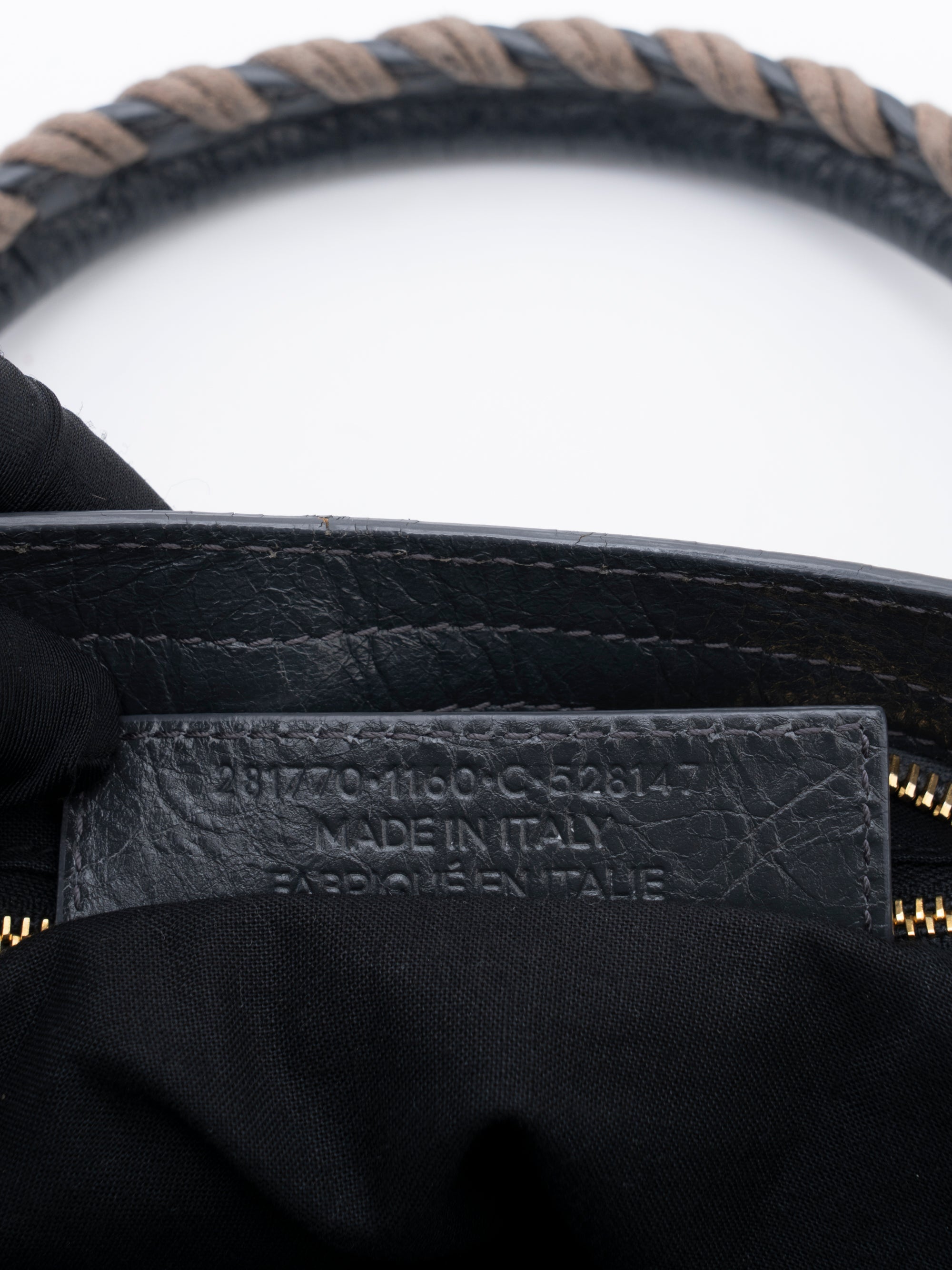 Balenciaga The City 2-Way Handbag Leather Light Gray Gold-Tone Hardware