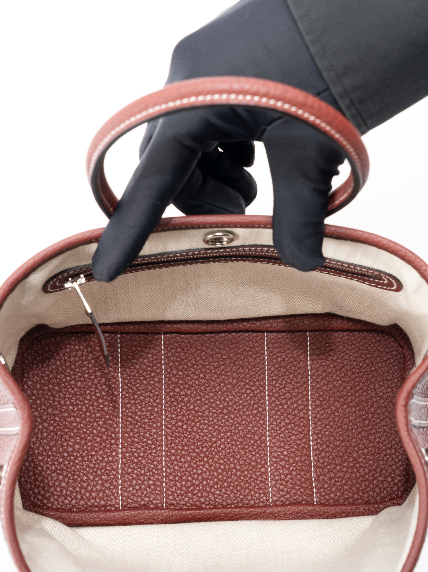 エルメス ネオガーデンパーティ ハンドバッグ W刻:2024年 ネゴンダ ルージュアッシュ シルバー金具 新品