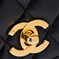 シャネル マトラッセ シングルフラップ チェーンショルダーバッグ ラムスキン ブラック ゴールド金具