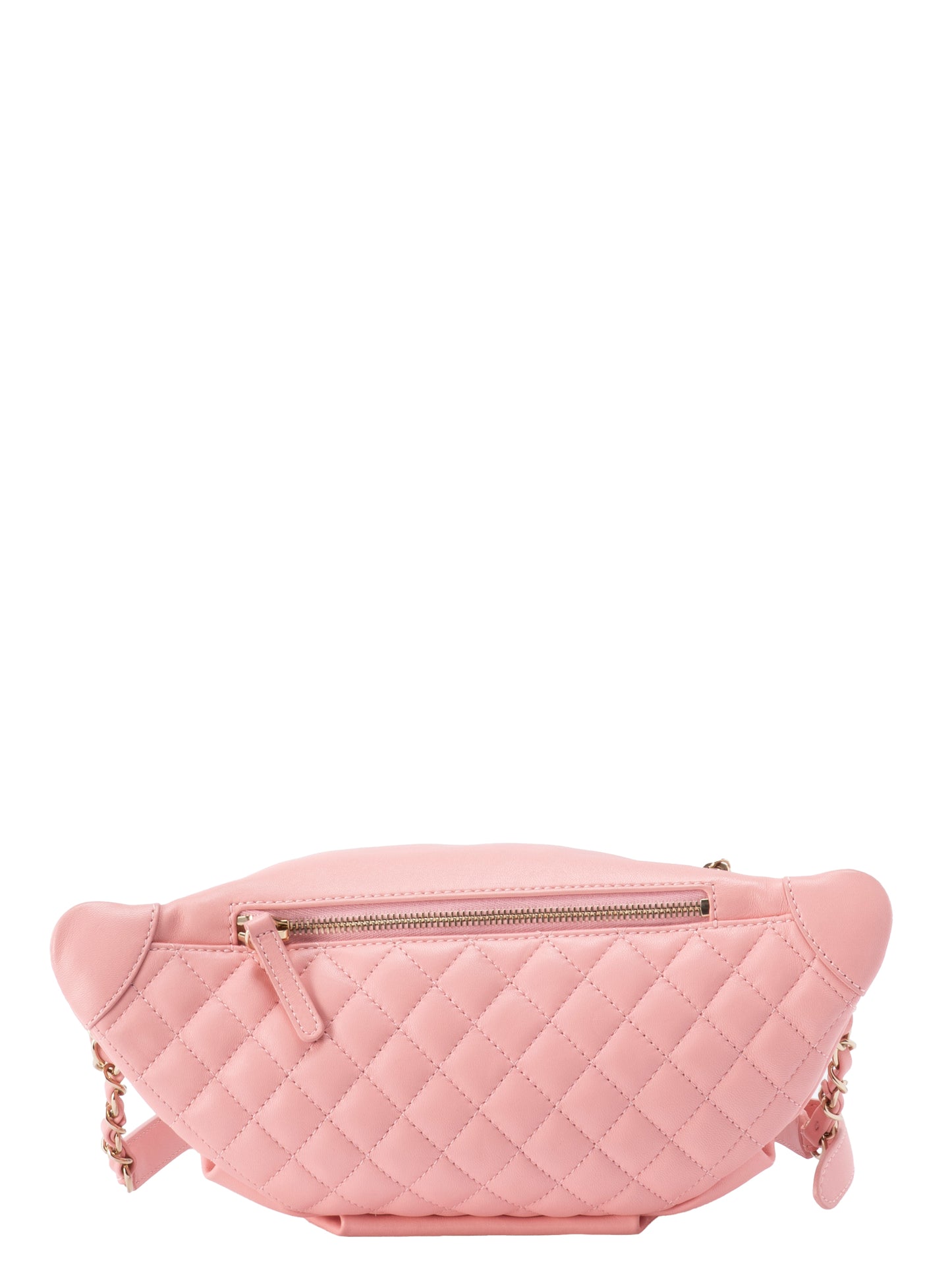 シャネル マトラッセ ウエストバッグ ラムスキン ピンク ゴールド金具
