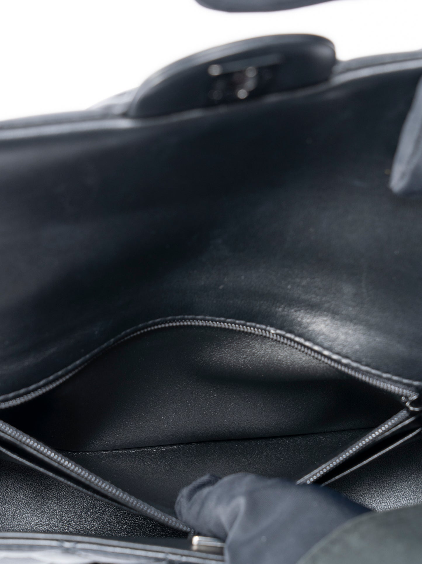 シャネル トップハンドル ミニフラップ シリアルプレート 2WAYショルダーバッグ ラムスキン ブラック ブラック金具