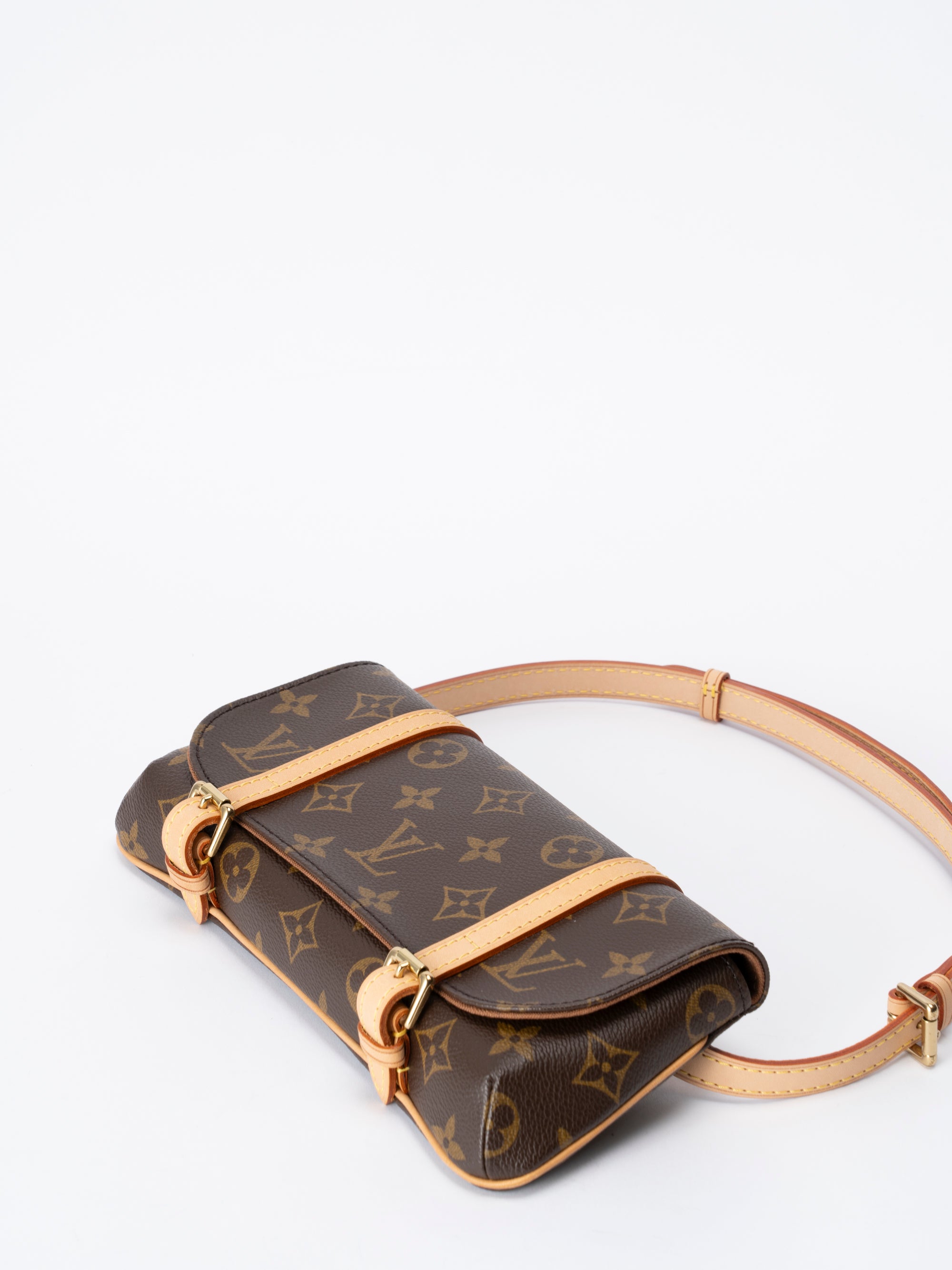 ルイ・ヴィトン M51159 ポシェットマレル ウエストバッグ  モノグラムキャンバス ブラウン ゴールド金具
