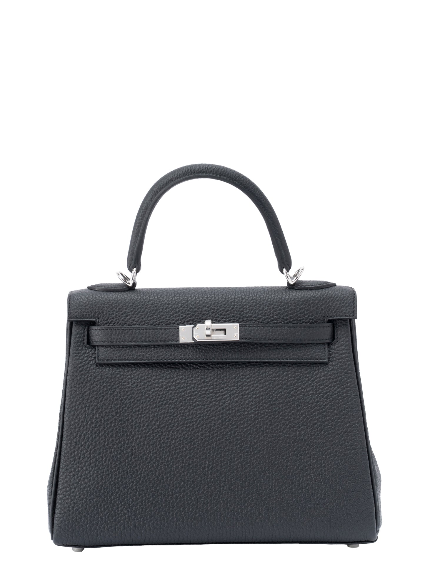 エルメス ケリー25 ハンドバッグ K刻:2025年 トゴ ブラック シルバー金具 新品