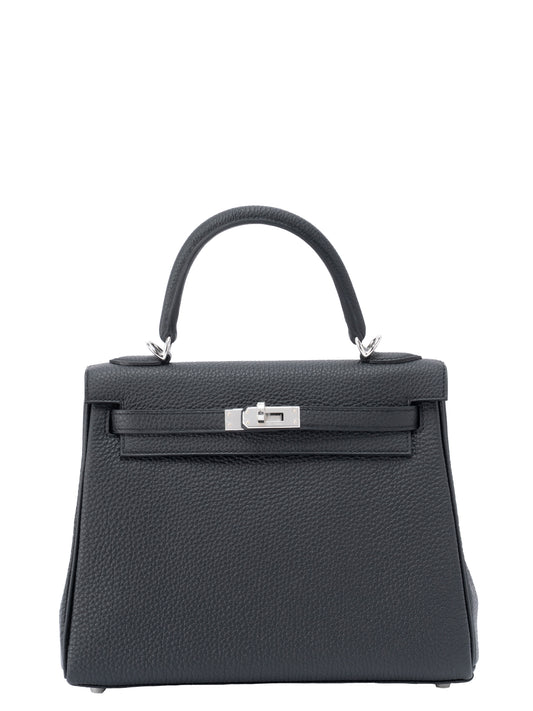 エルメス ケリー25 ハンドバッグ K刻:2025年 トゴ ブラック シルバー金具 新品