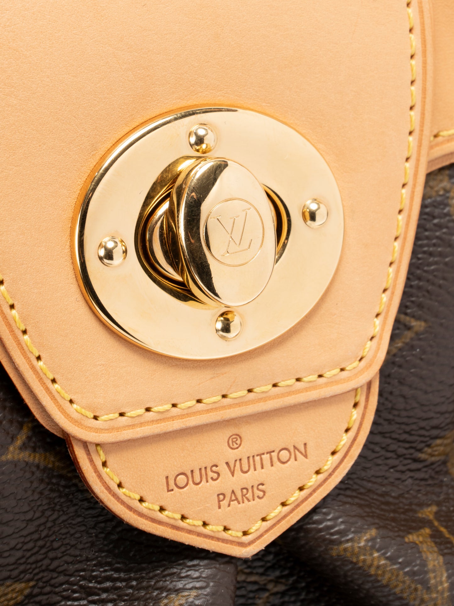 ルイ・ヴィトン M45715 ボエシPM トートバッグ モノグラムキャンバス ブラウン ゴールド金具
