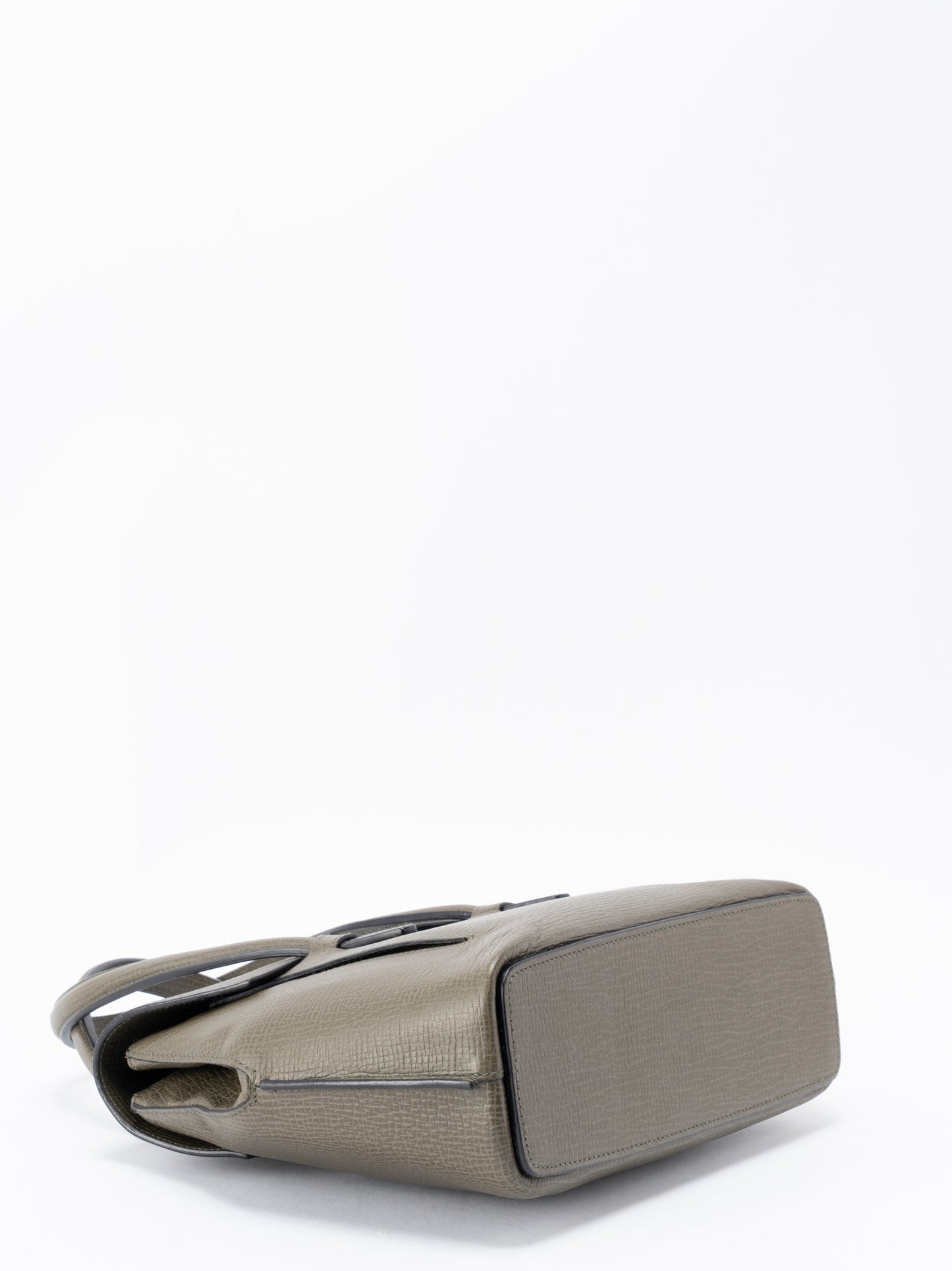 ロエベ 2WAYハンドバッグ レザー カーキ ゴールド金具