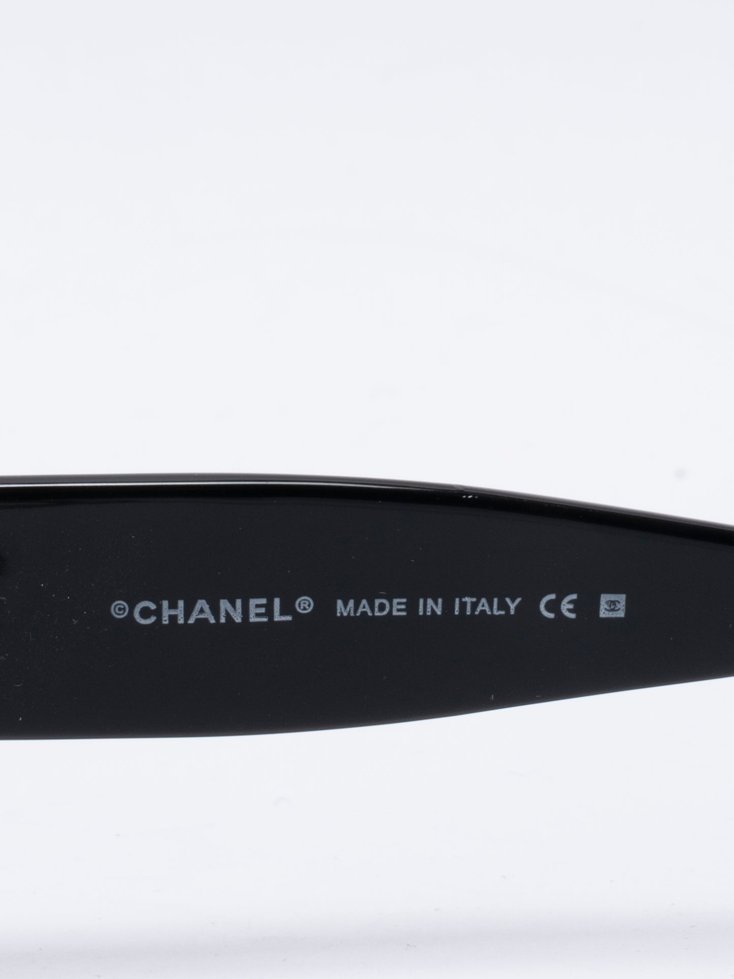 シャネル ココマーク サングラス ラインストーン プラスチック ブラック シルバー金具