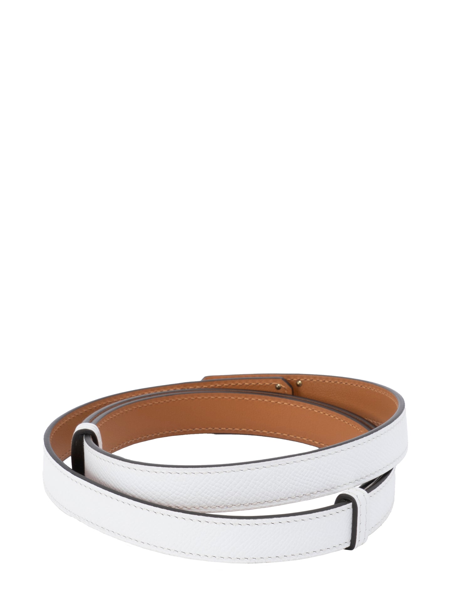 エルメス ケリー ベルト W刻:2024年 ブラン1 ピンクゴールド金具 新品