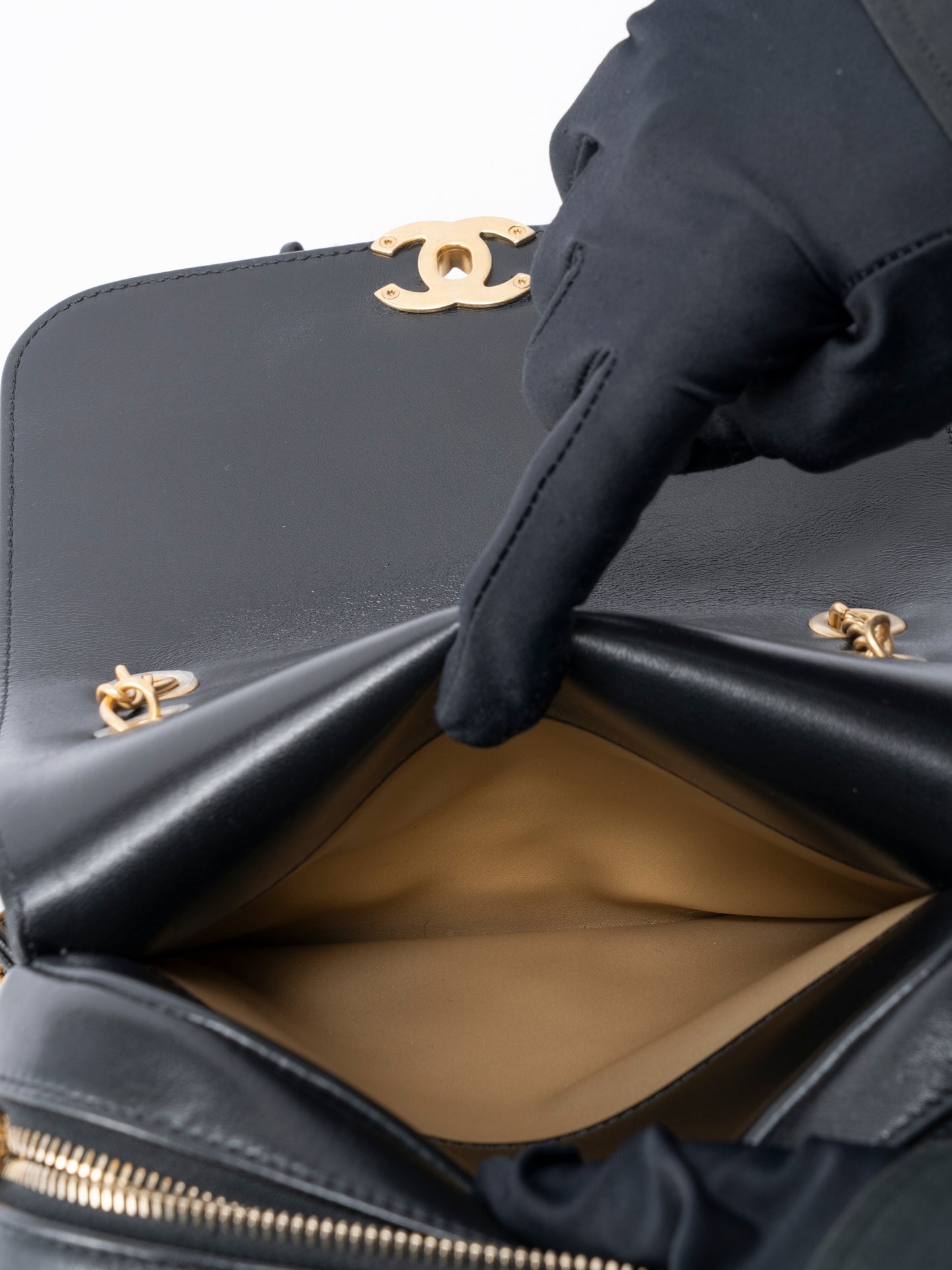 シャネル マトラッセ シリアルプレート 2WAYチェーンリュックサック ラムスキン ブラック ゴールド金具