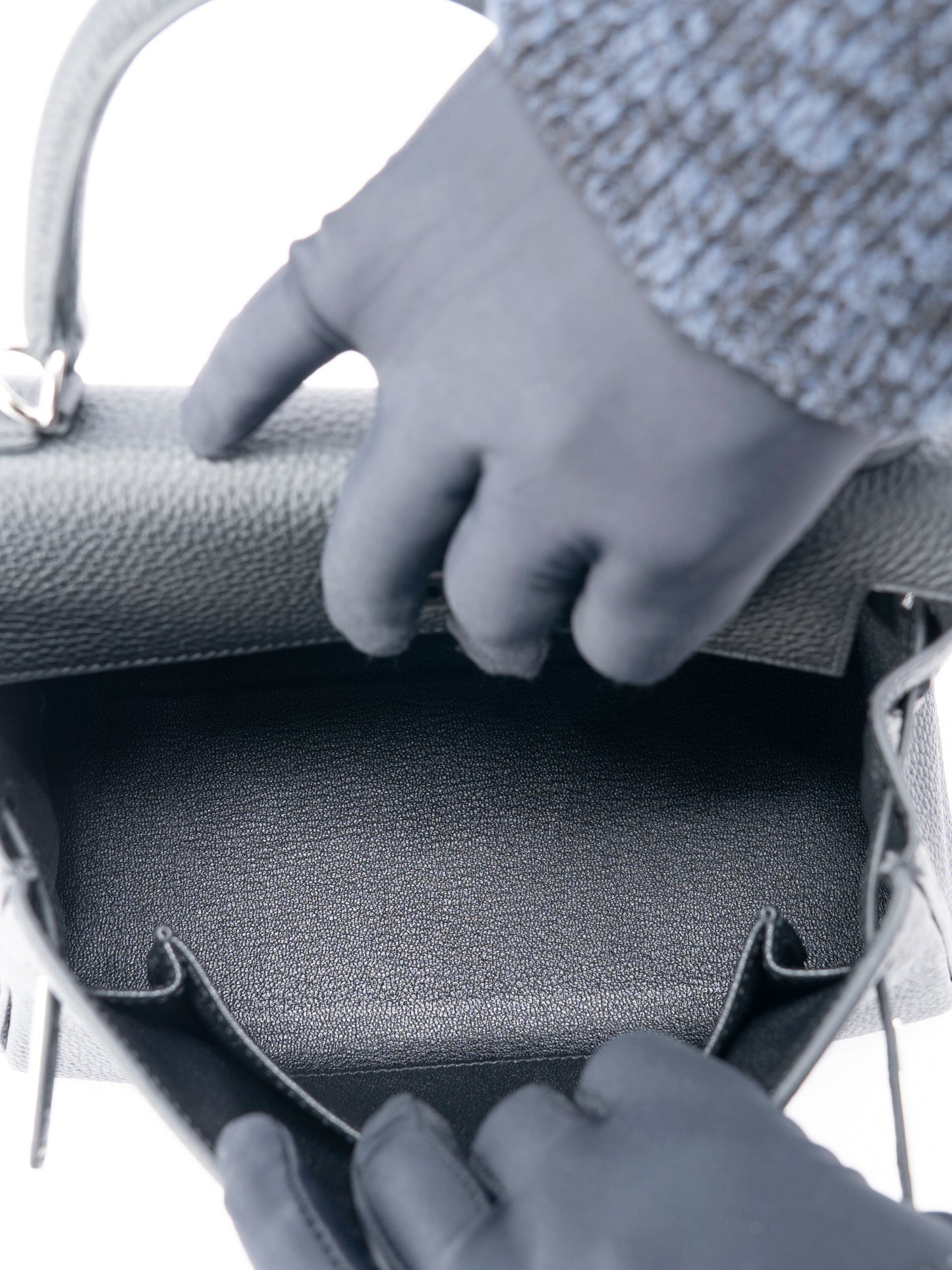 エルメス ケリー25 ハンドバッグ K刻:2025年 トゴ ブラック シルバー金具 新品