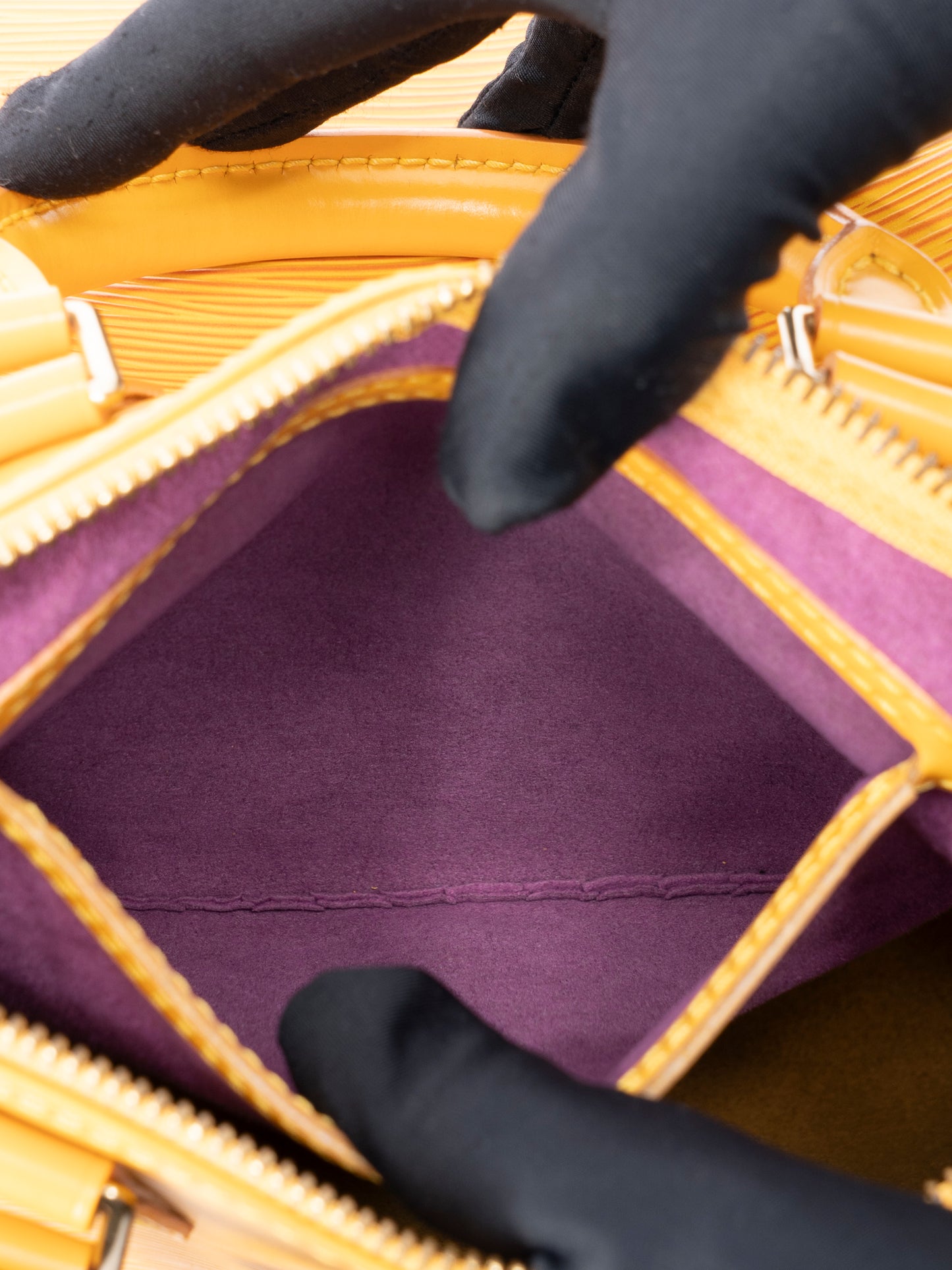 ルイ・ヴィトン M43019  スピーディ25 ハンドバッグ エピ イエロー ゴールド金具