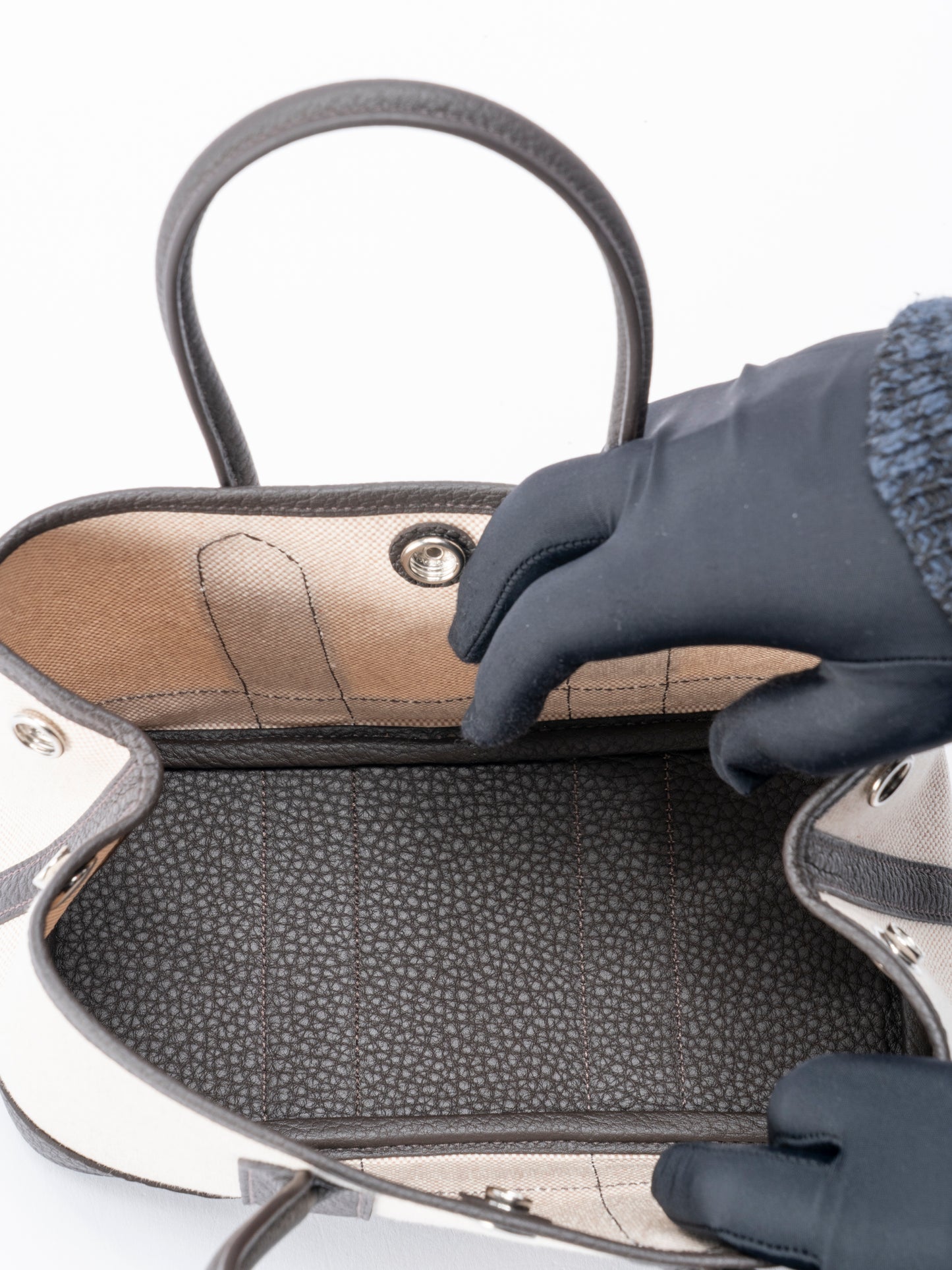 エルメス ネオガーデンパーティ ハンドバッグ W刻:2024年 トワルアッシュ×ネゴンダ エベンヌ  新品