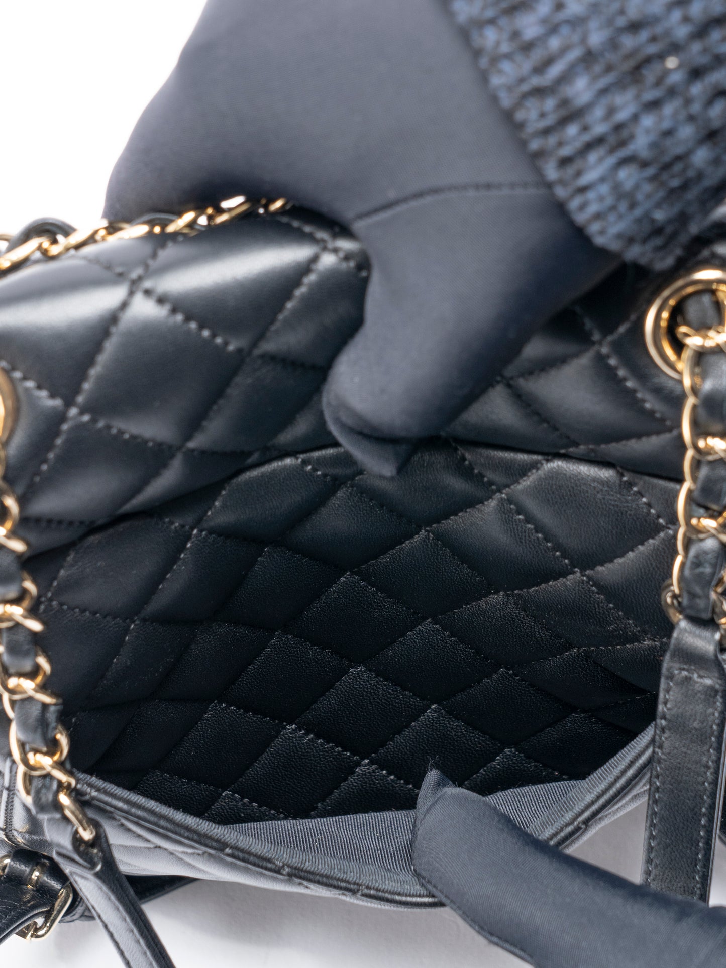 シャネル マトラッセ チェーンリュックサック ラムスキン ブラック ゴールド金具