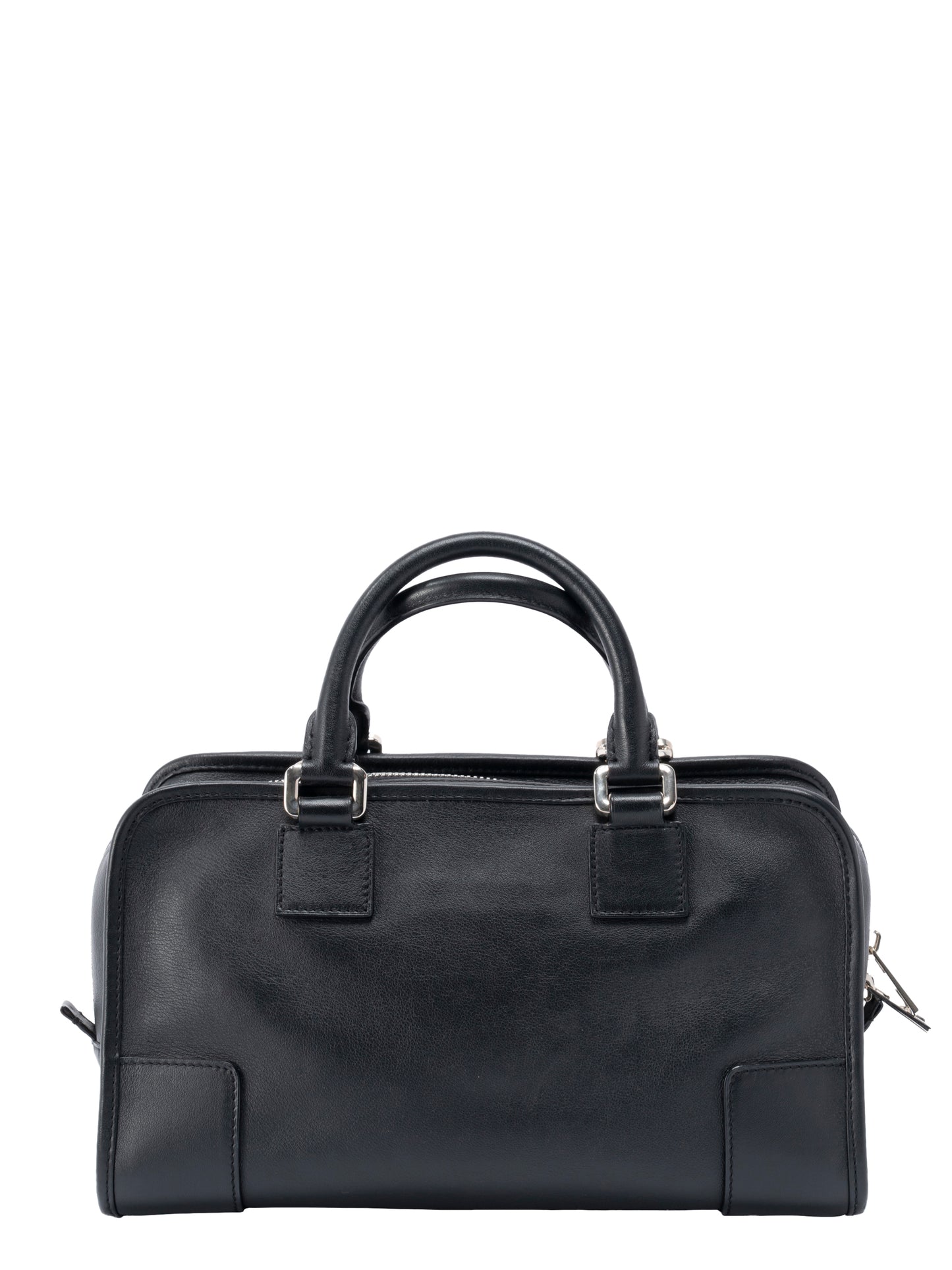 ロエベ アマソナ28 2WAYハンドバッグ レザー ブラック シルバー金具