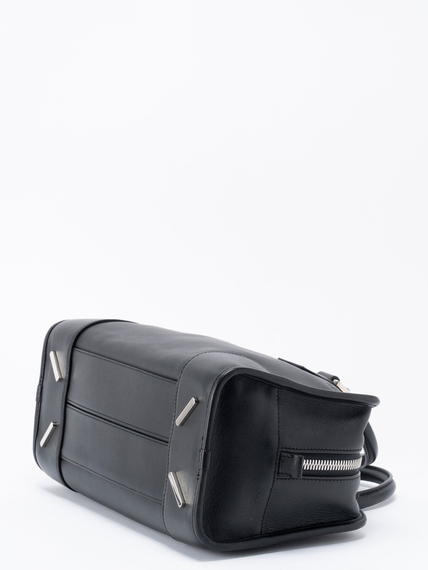 ロエベ アマソナ28 2WAYハンドバッグ レザー ブラック シルバー金具