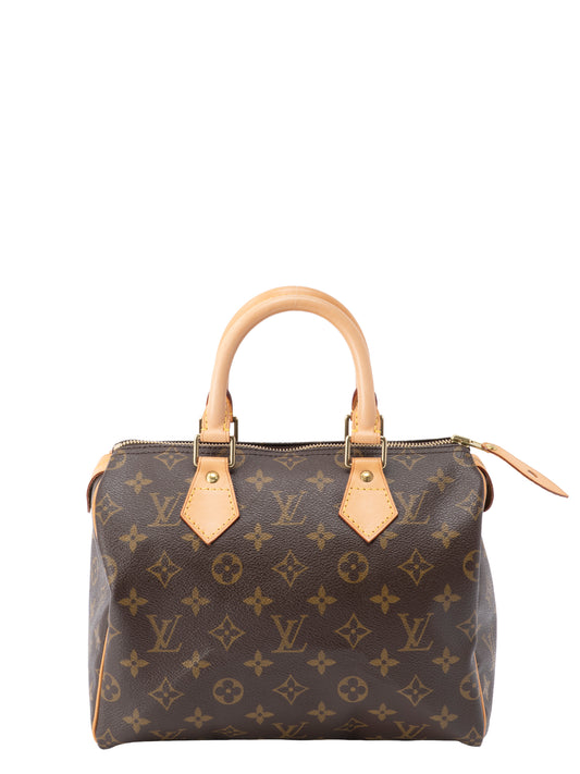ルイ・ヴィトン M41528 スピーディ25 ハンドバッグ モノグラムキャンバス ブラウン ゴールド金具