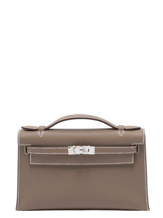 エルメス ポシェットケリー ハンドバッグ K刻:2025年 スイフト エトゥープ シルバー金具 新品