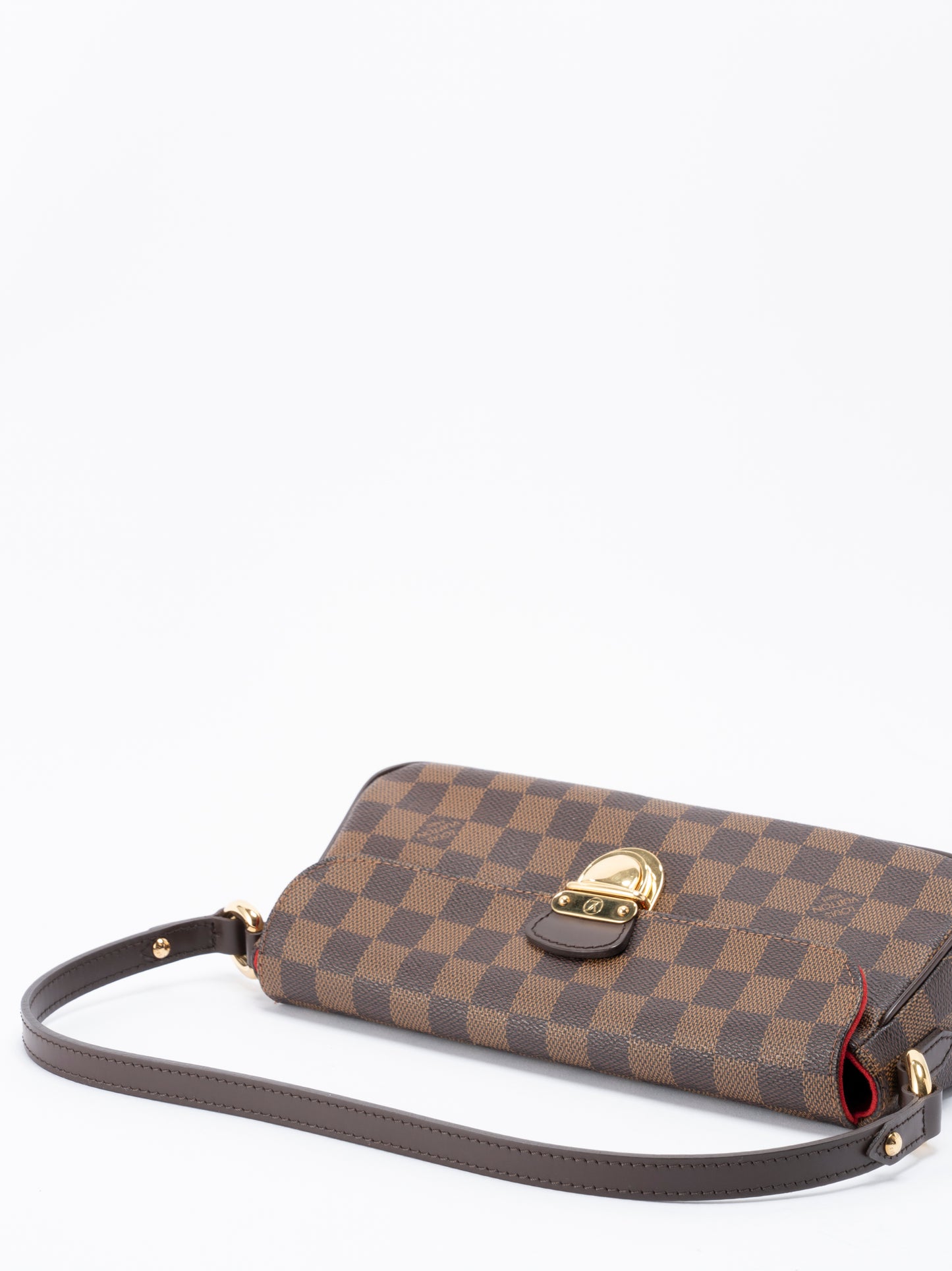 ルイ・ヴィトン N60007 ラヴェッロPM ショルダーバッグ  ダミエキャンバス ブラウン ゴールド金具