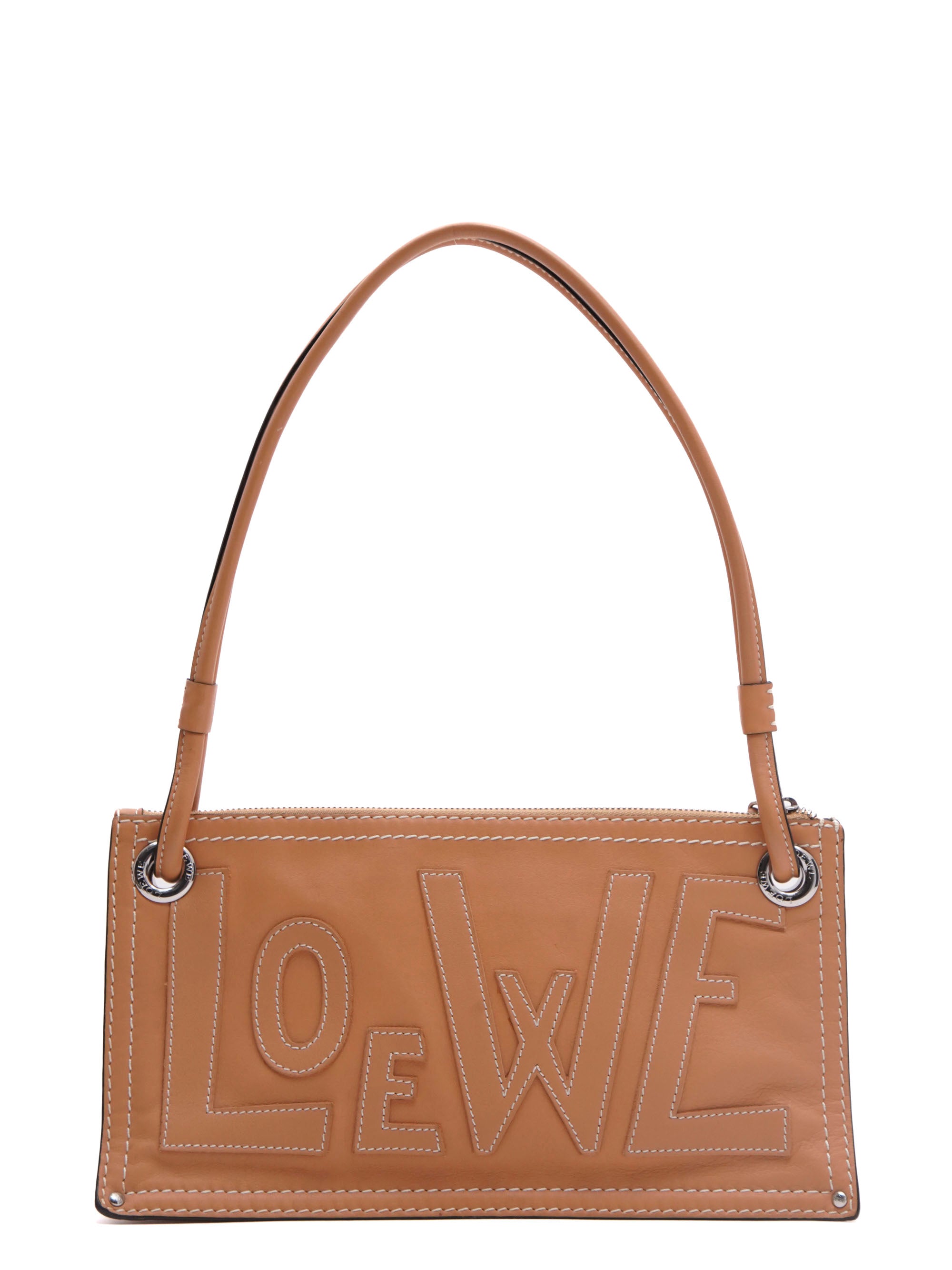 ロエベ LOEWEロゴ ワン ショルダーバッグ レザー ベージュ – Paradise vintage