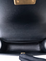 Chanel Boy Chanel Chain Shoulder Bag Caviar Skin Black Gold Hardware