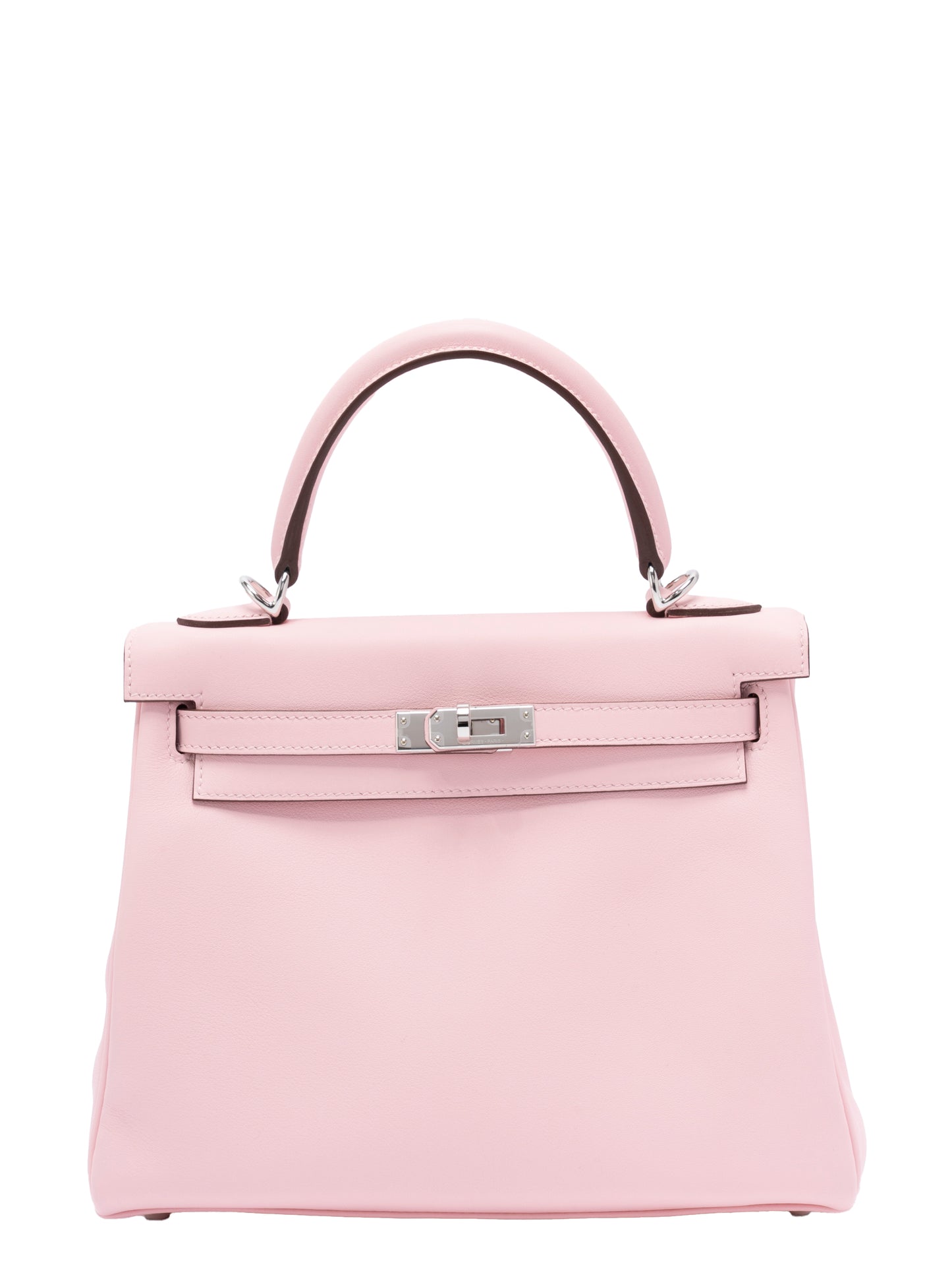 エルメス ケリー25 ハンドバッグ 内縫い K刻:2025年 スイフト ローズサクラ シルバー金具 新品