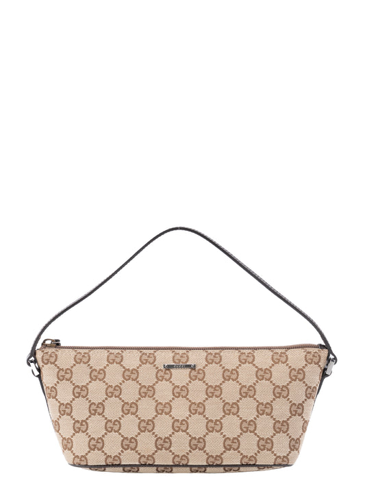 グッチ GGキャンバス ハンドバッグ キャンバス ブラウン ゴールド金具