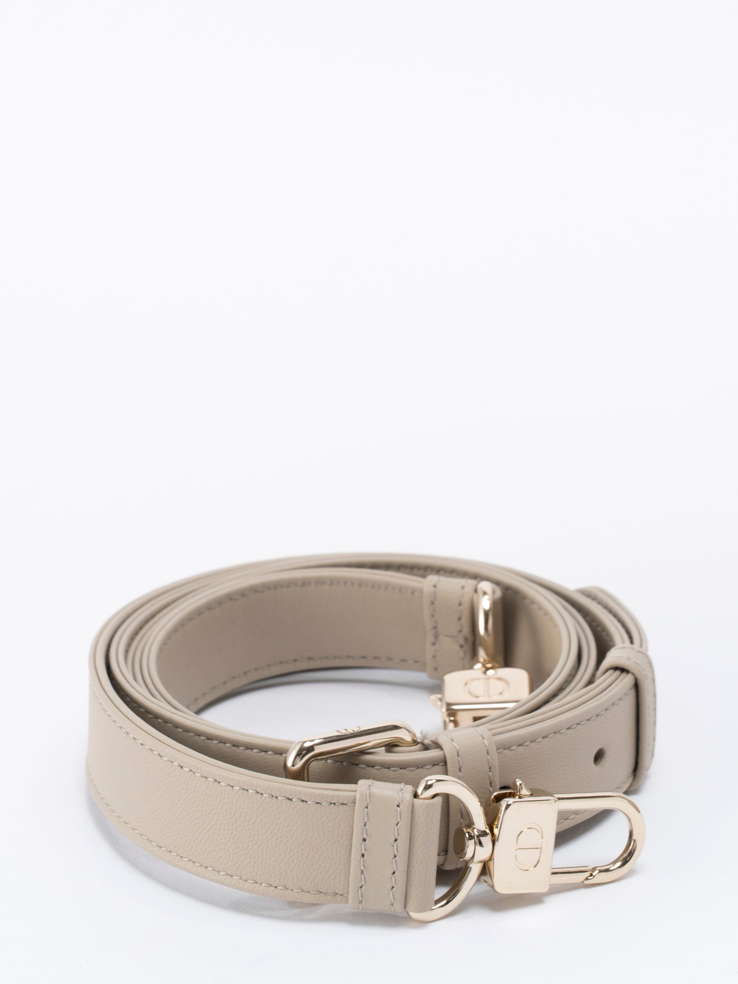 ディオール レディディオール D-Joy カナージュ 2WAYハンドバッグ レザー ベージュ ゴールド金具