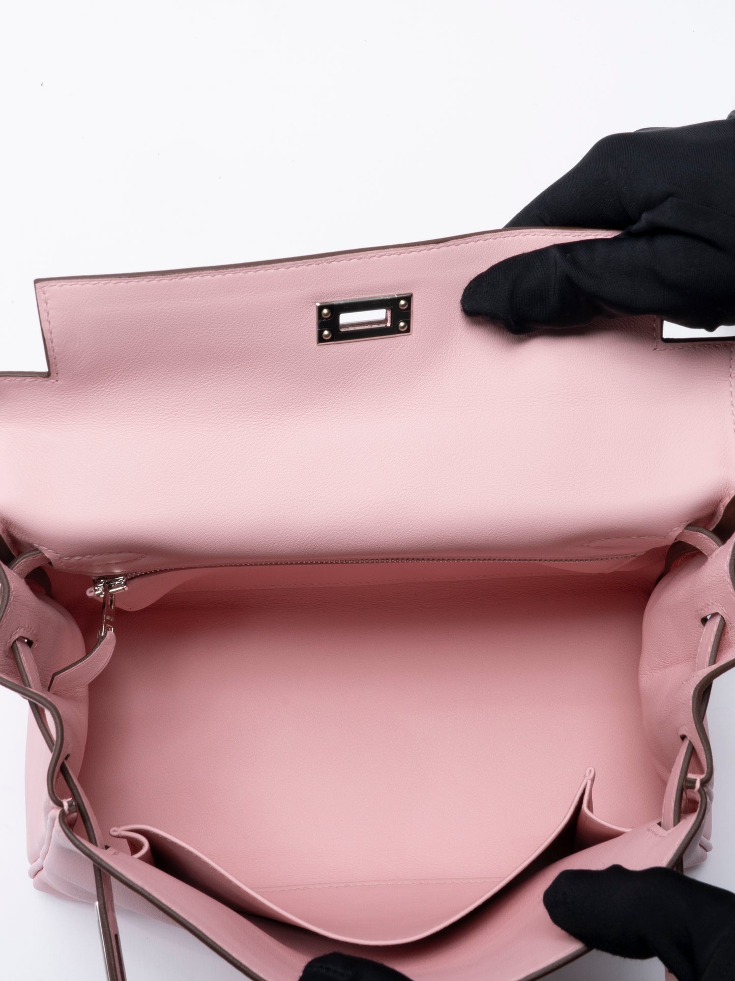 エルメス ケリー25 ハンドバッグ 内縫い K刻:2025年 スイフト ローズサクラ シルバー金具 新品