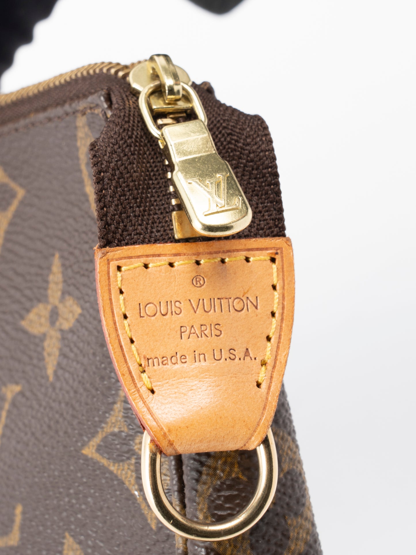 ルイ・ヴィトン M42238 バケットPM ポーチ付き トートバッグ モノグラムキャンバス ブラウン ゴールド金具