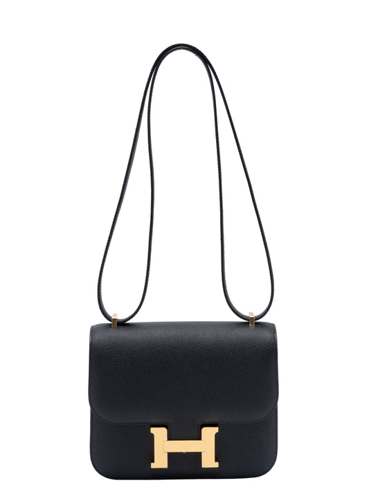 エルメス ミニコンスタンス ショルダーバッグ K刻:2025年 エプソン ブラック ゴールド金具 新品