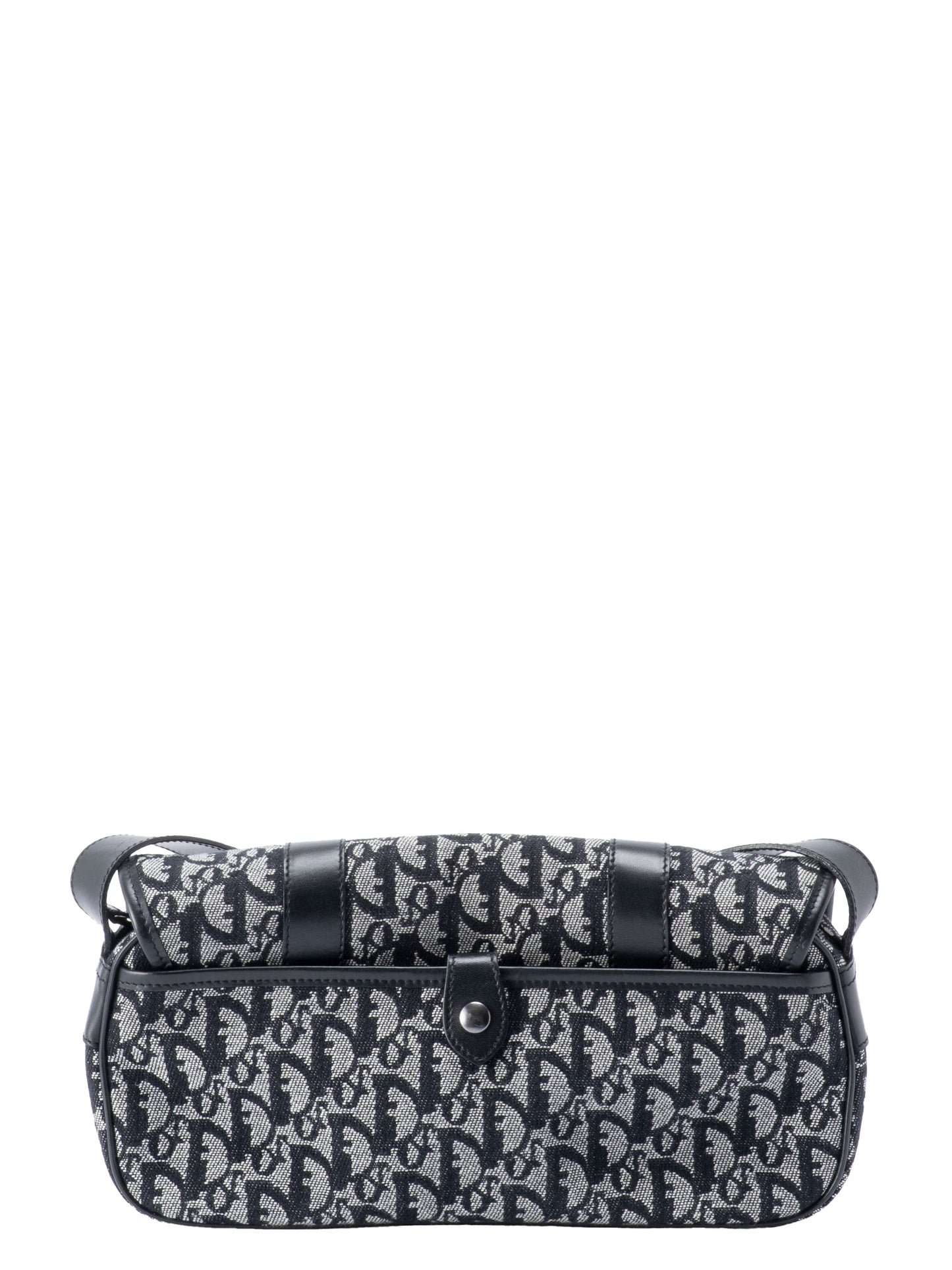 ディオール トロッター ショルダーバッグ キャンバス ブラック シルバー金具