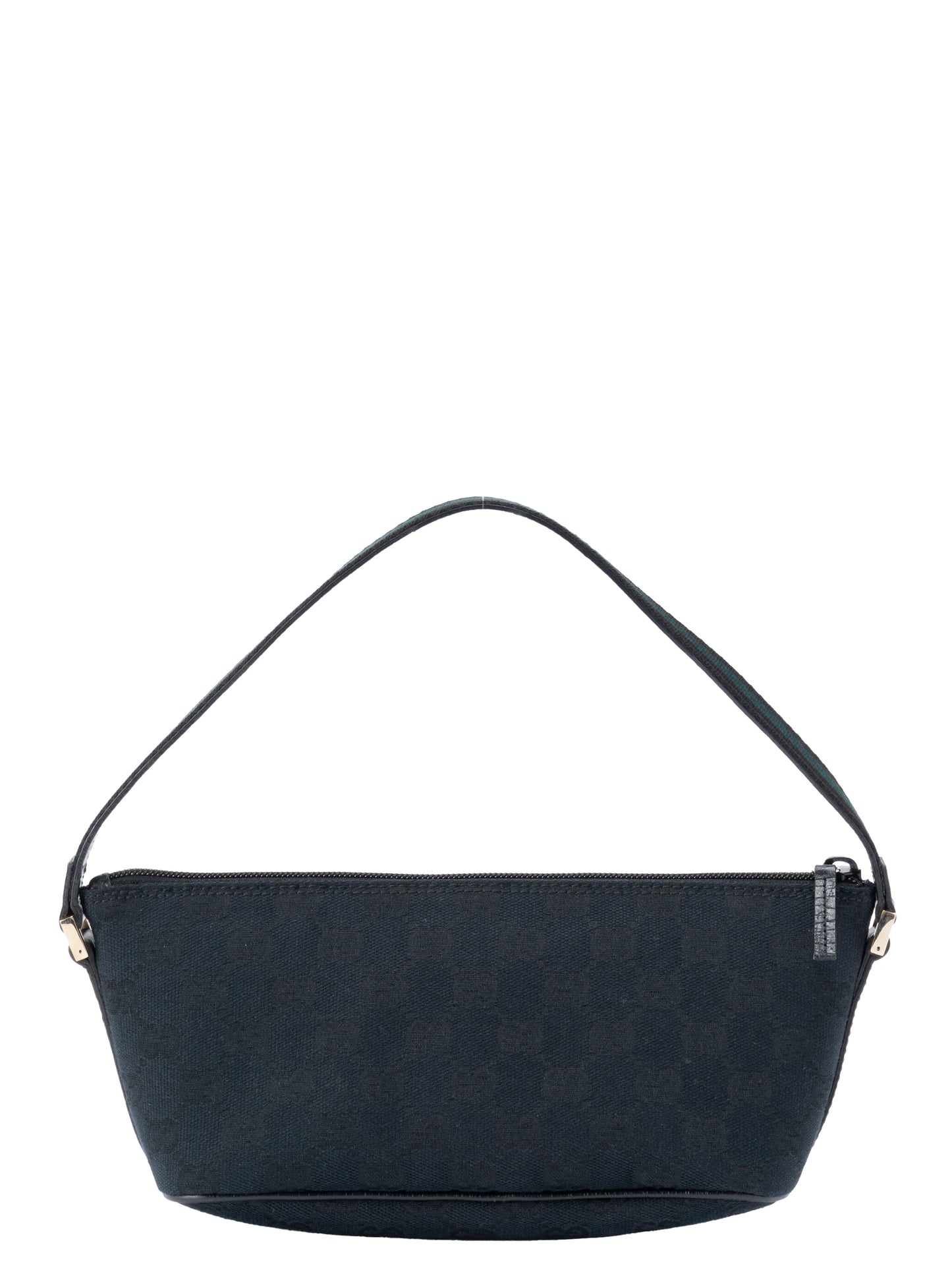 グッチ GGキャンバス シェリーライン ハンドバッグ キャンバス ブラック ゴールド金具