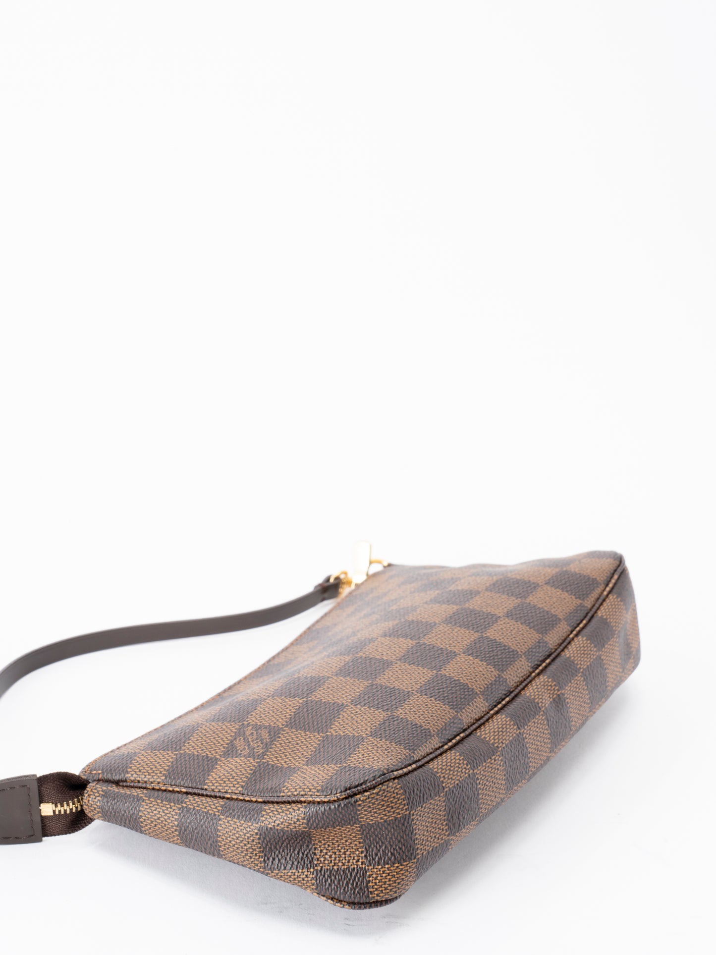 ルイ・ヴィトン N51985 ポシェット アクセソワール アクセサリーポーチ  ダミエキャンバス ブラウン ゴールド金具
