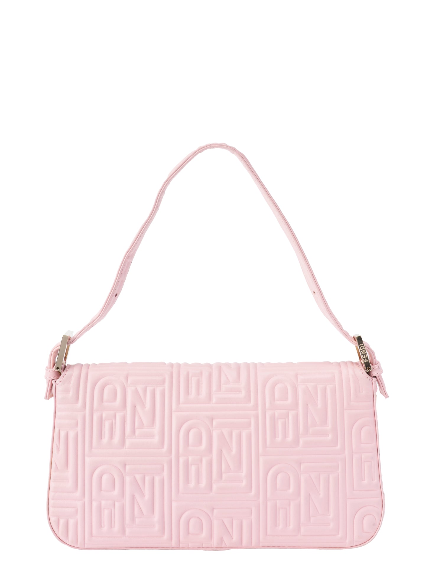 フェンディ マンマバケット ショルダーバッグ レザー ピンク ゴールド金具