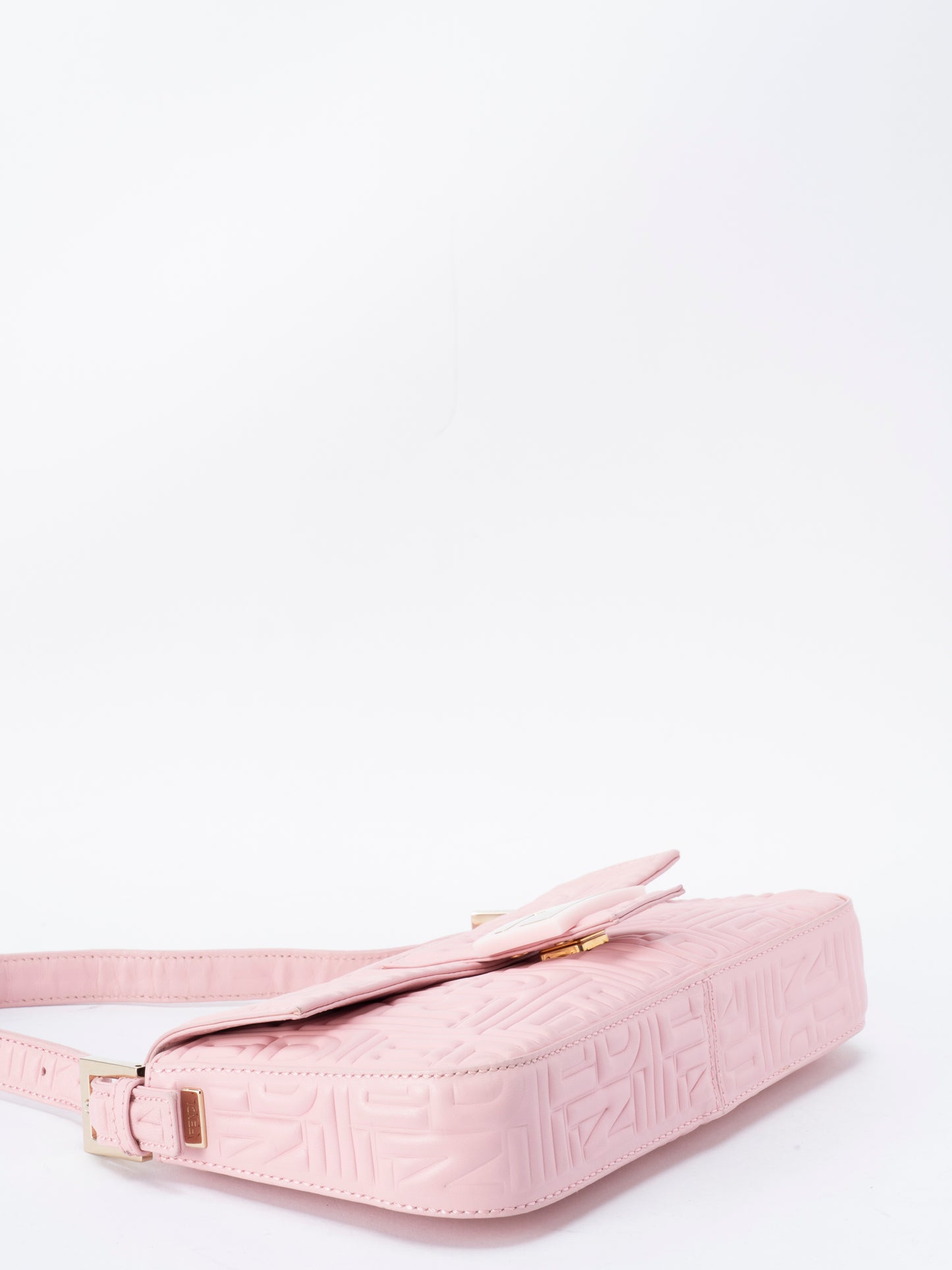 フェンディ マンマバケット ショルダーバッグ レザー ピンク ゴールド金具