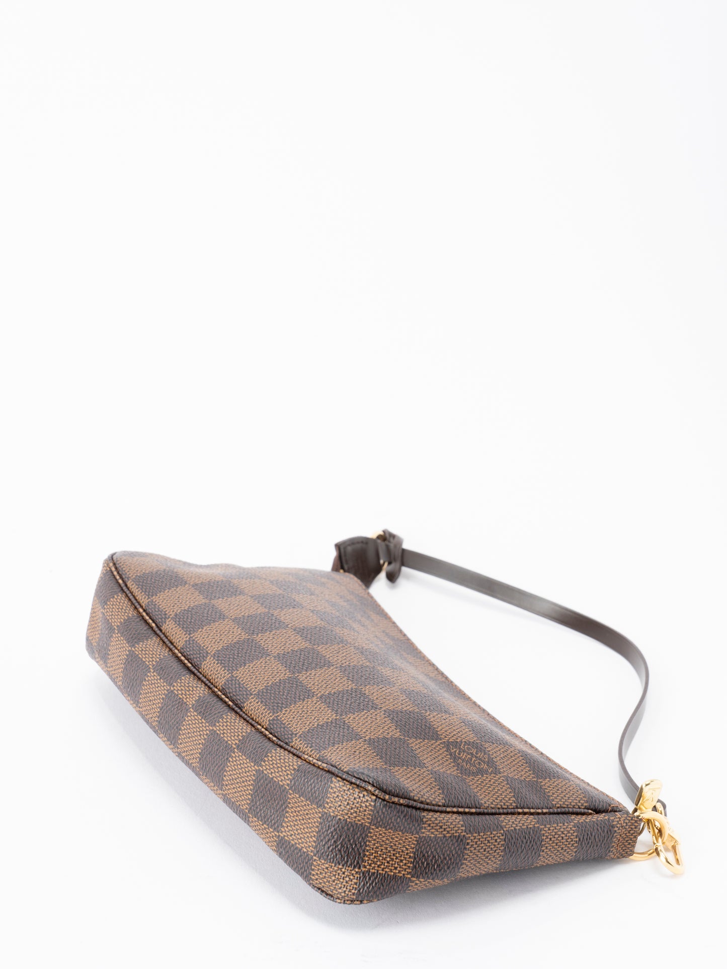 ルイ・ヴィトン N51985 ポシェット アクセソワール アクセサリーポーチ  ダミエキャンバス ブラウン ゴールド金具