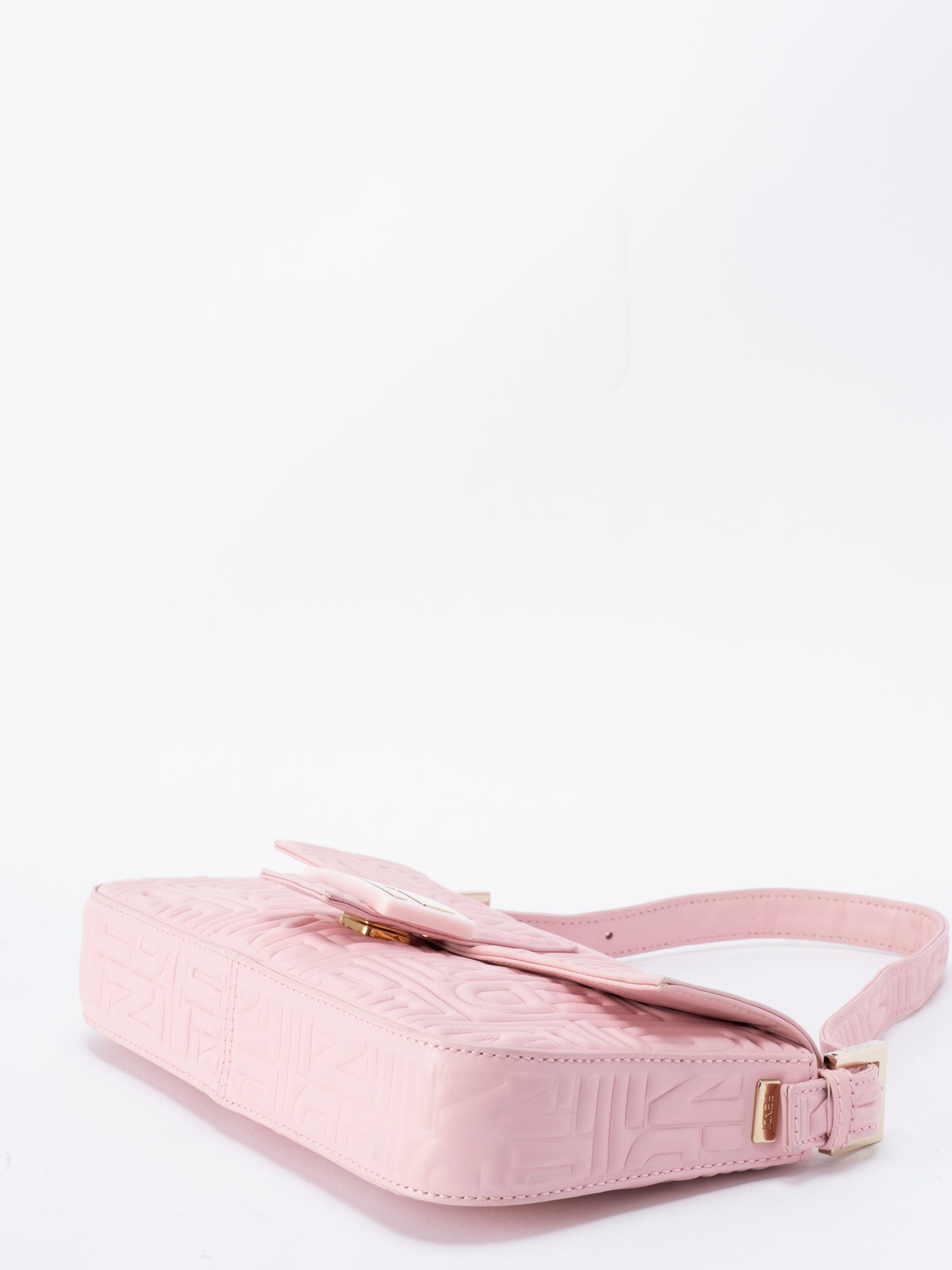 フェンディ マンマバケット ショルダーバッグ レザー ピンク ゴールド金具