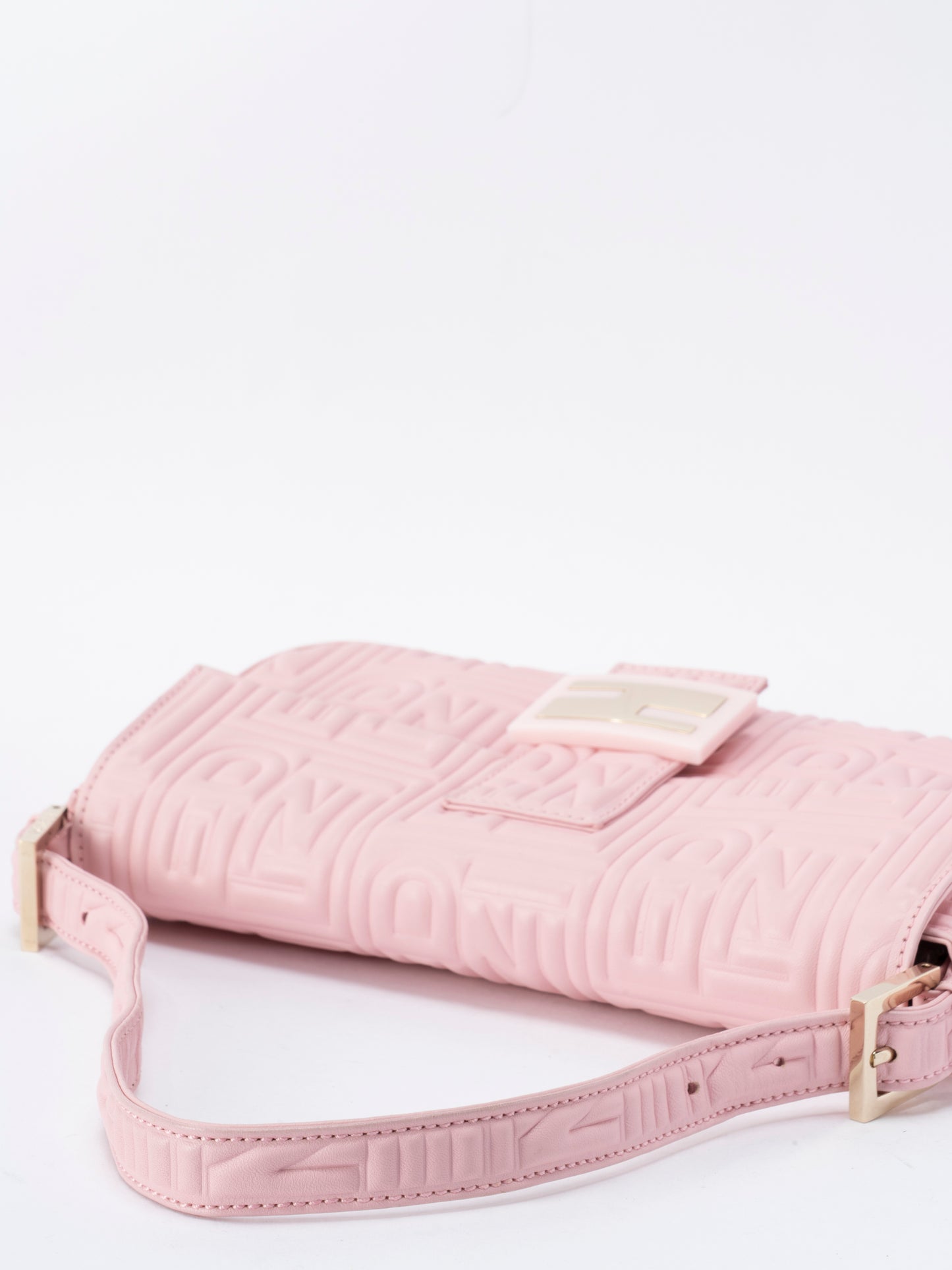 フェンディ マンマバケット ショルダーバッグ レザー ピンク ゴールド金具