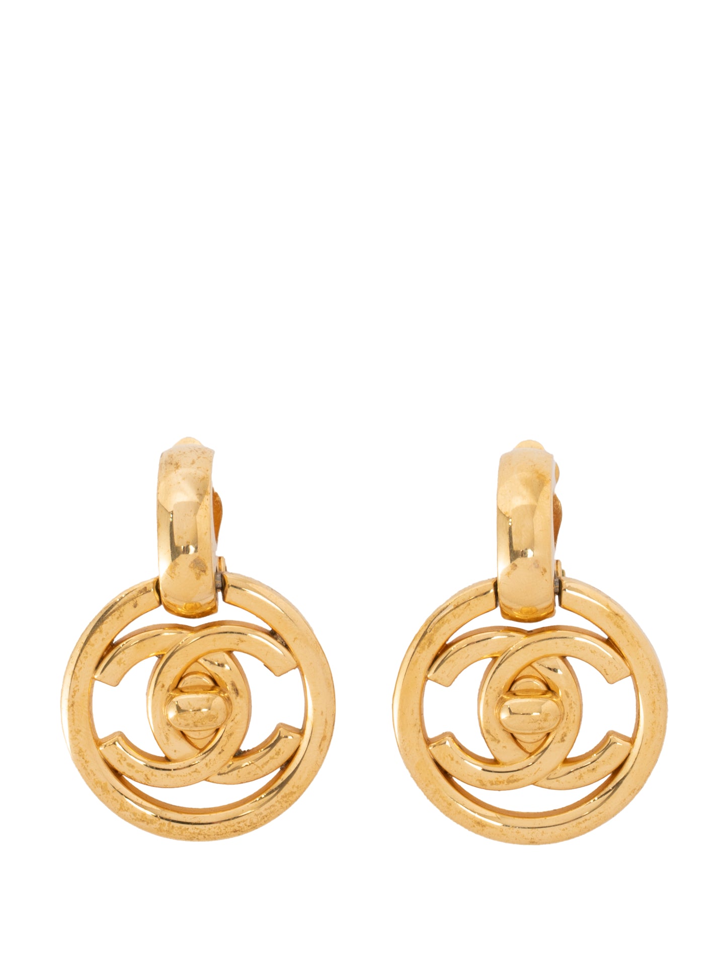 シャネル ラウンド ココマーク イヤリング 金メッキ ゴールド