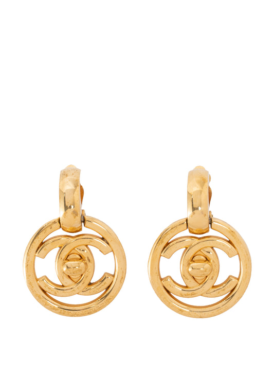 シャネル ラウンド ココマーク イヤリング 金メッキ ゴールド