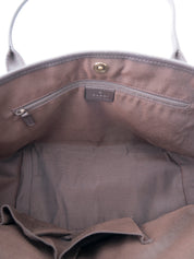 Gucci GG Canvas New Britt Tote Bag Brown Gold Hardware