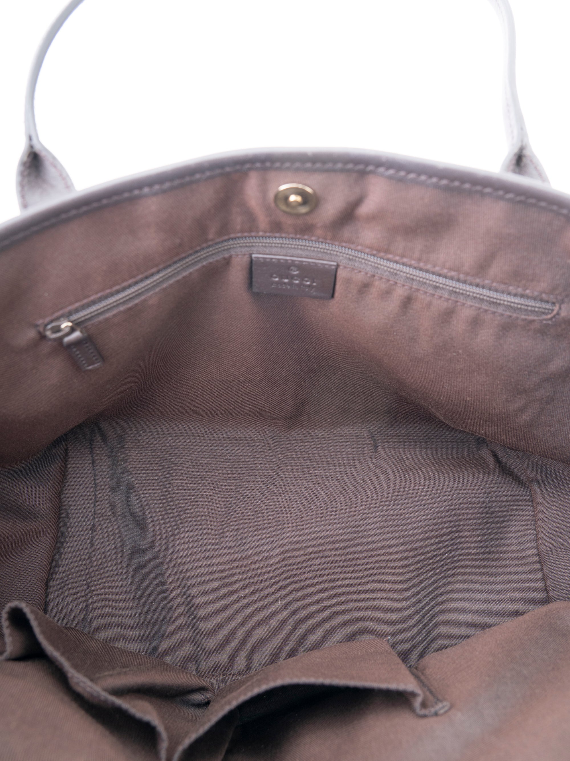 Gucci GG Canvas New Britt Tote Bag Brown Gold Hardware