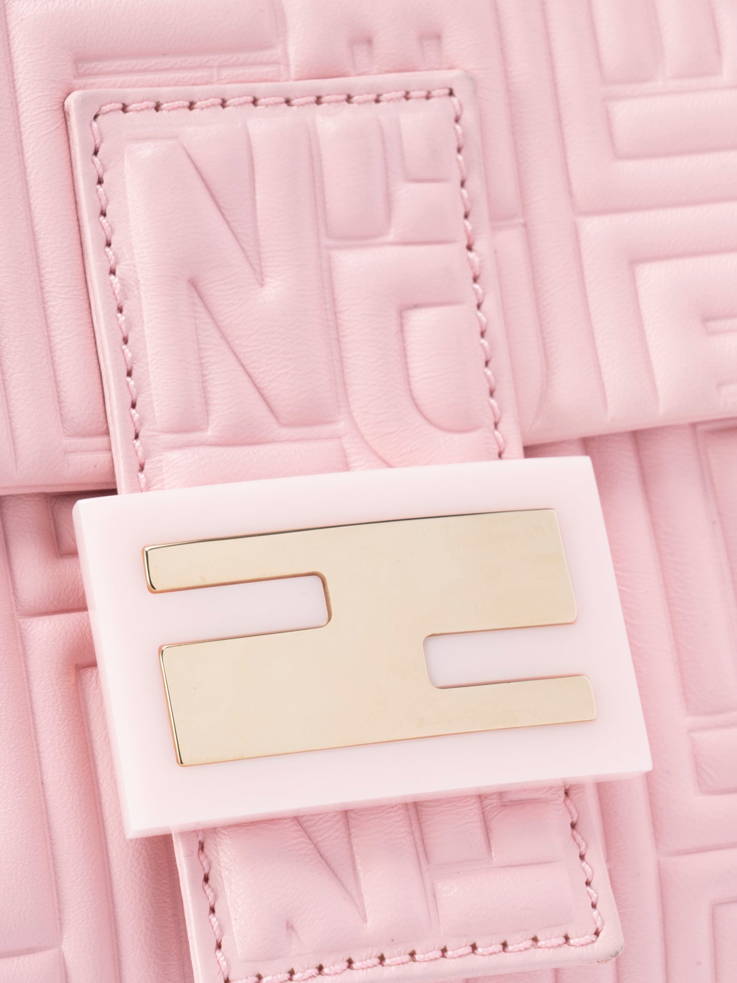 フェンディ マンマバケット ショルダーバッグ レザー ピンク ゴールド金具