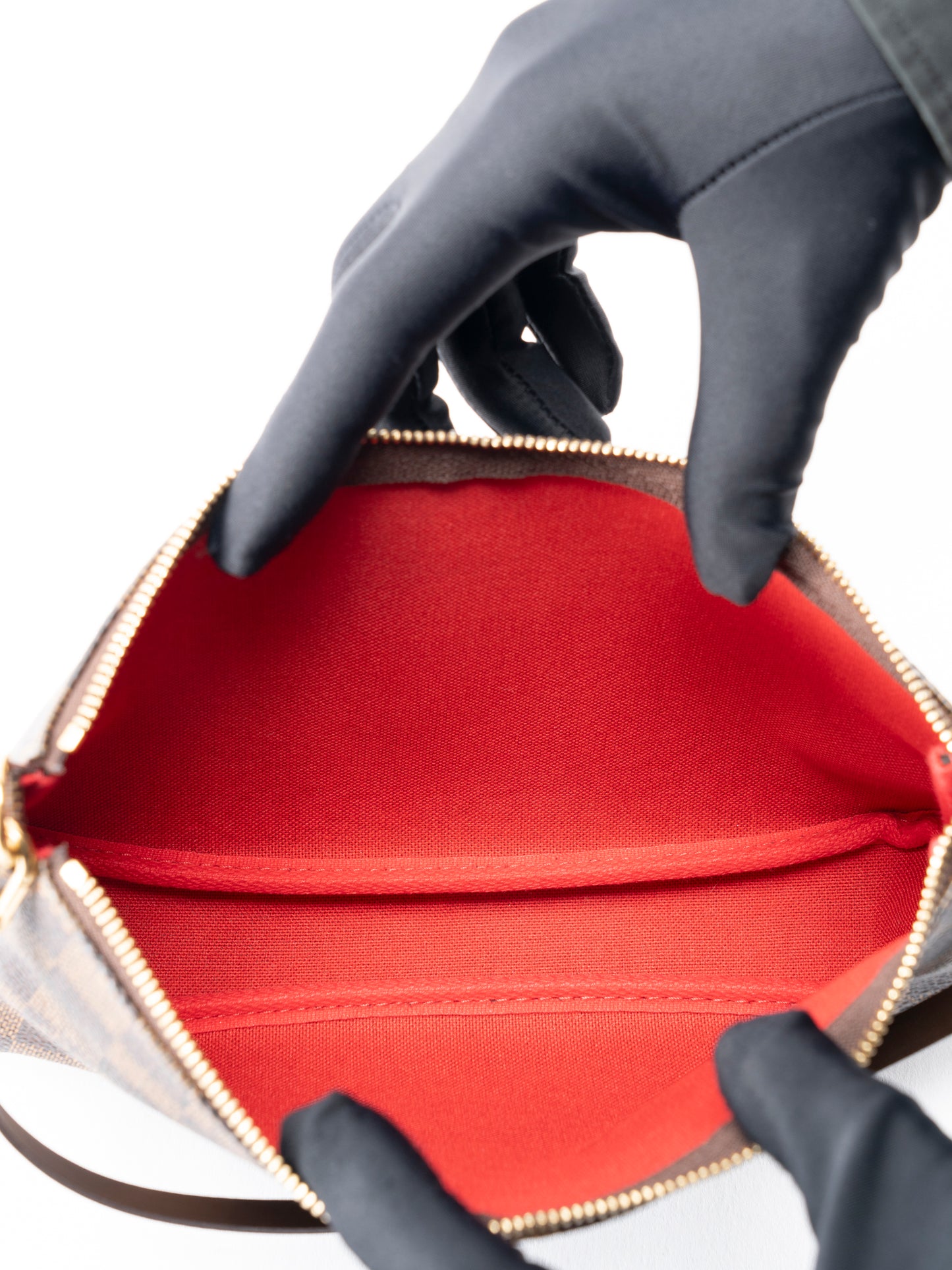 ルイ・ヴィトン N51985 ポシェット アクセソワール アクセサリーポーチ  ダミエキャンバス ブラウン ゴールド金具